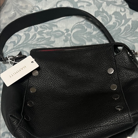 Hammitt Black Pebbled Leather Shoulder Bag - Picture 1 of 7